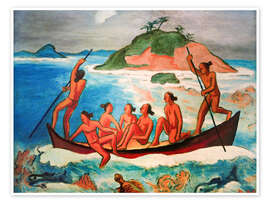 Wandbild Fahrt über das Korallenriff, 1950 - Max Pechstein