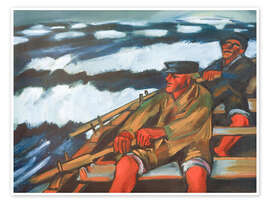 Wandbild Fischer im Boot, 1923 - Max Pechstein