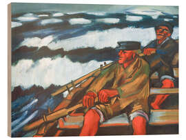 Holzbild Fischer im Boot, 1923 - Max Pechstein