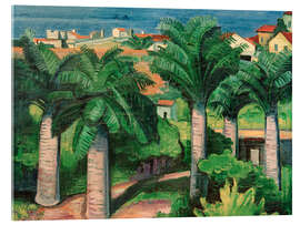 Acrylglasbild Palmen in Collioure, 1931 - Max Pechstein