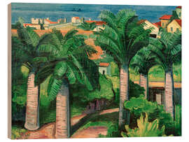 Holzbild Palmen in Collioure, 1931 - Max Pechstein