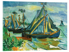 Acrylglasbild Keitelkähne in Nidden, 1920 - Max Pechstein