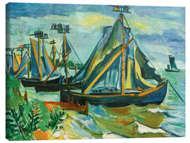 Leinwandbild Keitelkähne in Nidden, 1920 - Max Pechstein