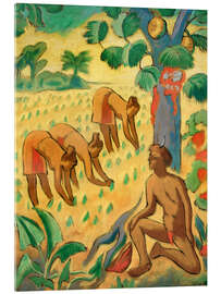 Acrylglasbild Beim Taro-Pflanzen auf Palau, 1950 - Max Pechstein