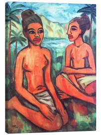 Leinwandbild Zwei Frauen auf Palau, 1917 - Max Pechstein