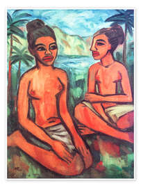 Wandbild Zwei Frauen auf Palau, 1917 - Max Pechstein