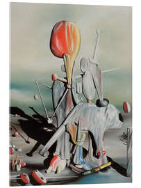 Acrylglasbild Durch die Vögel, durch das Feuer, aber nicht durch das Glas - Yves Tanguy