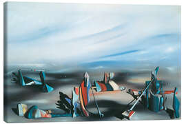 Stampa su tela Surreal landscape - Yves Tanguy