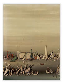 Wandbild Zwischen Gras und Wind, 1934 - Yves Tanguy