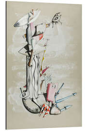 Tableau en aluminium Swimming Grass, 1945 - Yves Tanguy