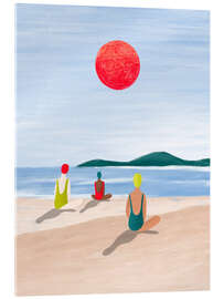 Acrylglasbild Mädchen am Strand - Bea Müller