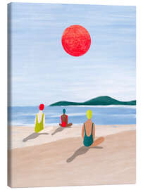 Leinwandbild Mädchen am Strand - Bea Müller