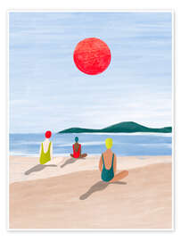 Wandbild Mädchen am Strand - Bea Müller