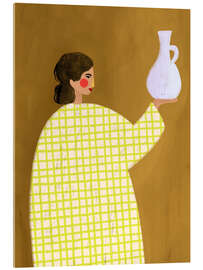Acrylglasbild Die Frau mit der Vase