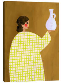 Leinwandbild Die Frau mit der Vase