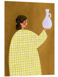Hartschaumbild Die Frau mit der Vase