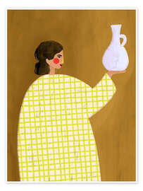 Poster Die Frau mit der Vase