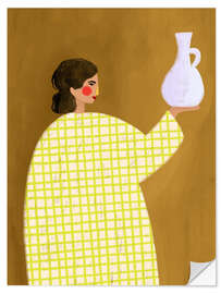 Wandsticker Die Frau mit der Vase