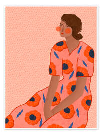 Poster Die Frau mit dem Blumenkleid