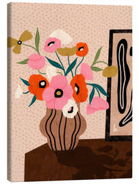 Leinwandbild Blume auf dem Sideboard - Bea Müller