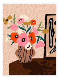 Wandbild Blume auf dem Sideboard - Bea Müller