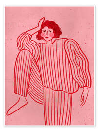 Wandbild Streifenpyjama - Bea Müller