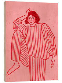 Holzbild Streifenpyjama - Bea Müller