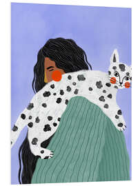 Hartschaumbild Chillen mit der Katze