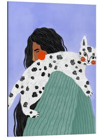 Magnettafel Chillen mit der Katze