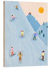 Holzbild Ski Fahren - Bea Müller