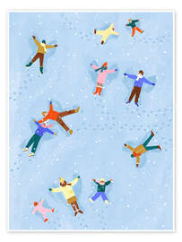 Wandbild Schneeengel - Bea Müller