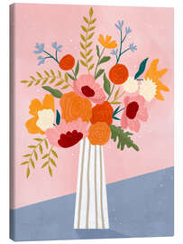 Leinwandbild Vase mit Blumen - Bea Müller
