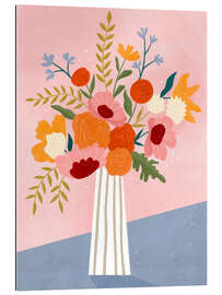 Quadro em plexi-alumínio Line vase with flowers - Bea Müller