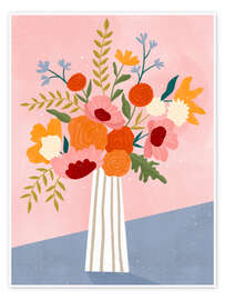 Wandbild Vase mit Blumen - Bea Müller