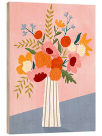 Holzbild Vase mit Blumen - Bea Müller