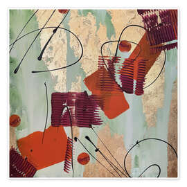 Wandbild Rote Resonanz - Lisa Auer