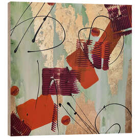 Holzbild Rote Resonanz - Lisa Auer