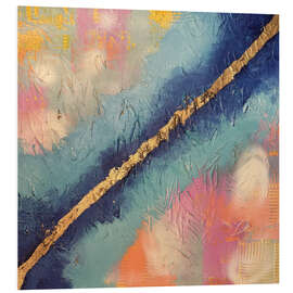 Hartschaumbild Goldener Fluss