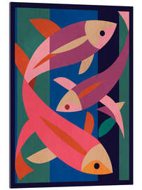 Acrylglasbild Abstraktes Fisch-Trio