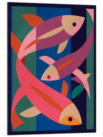 Gallery Print Abstraktes Fisch-Trio