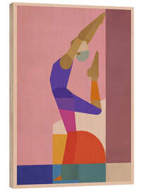 Holzbild Abstrakte Yoga-Form - ThingDesign