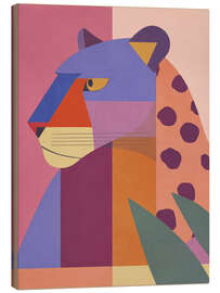 Leinwandbild Abstraktes Leopardenporträt