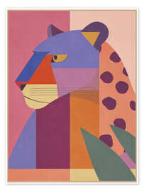 Poster Abstraktes Leopardenporträt