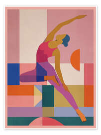 Wandbild Abstrakte Yoga-Pose - ThingDesign