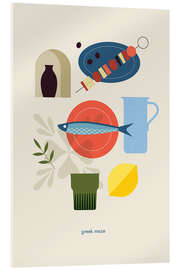 Acrylglasbild Greek meze - Maja Modén