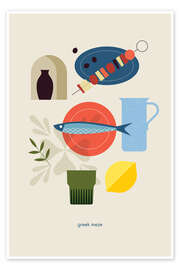 Poster Greek meze - Maja Modén