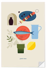 Sticker mural Greek meze - Maja Modén