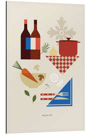 Tableau en aluminium Coq au vin - Maja Modén