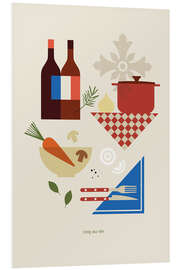 Hartschaumbild Coq au vin - Maja Modén