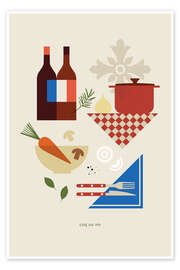 Poster Coq au vin - Maja Modén